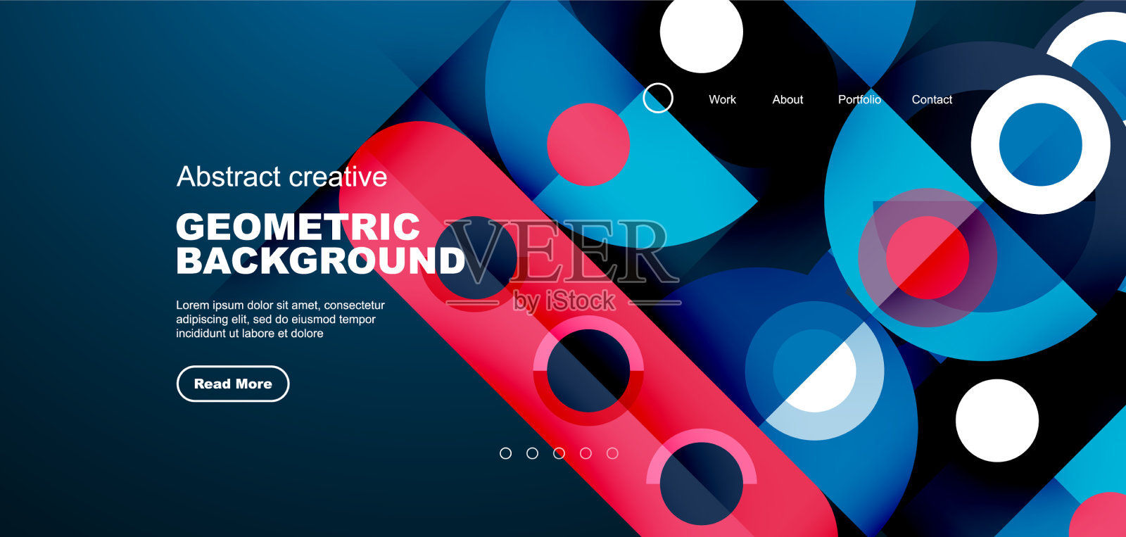 抽象技术登陆页面的背景与插画图片素材