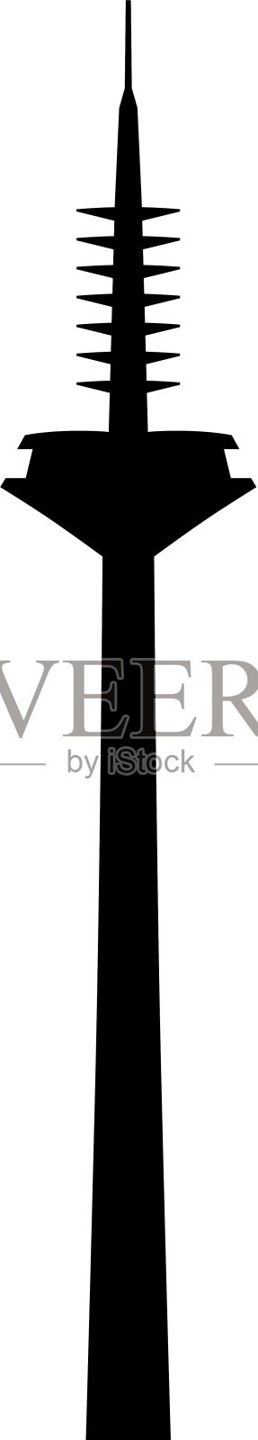 欧洲塔，法兰克福，德国插画图片素材