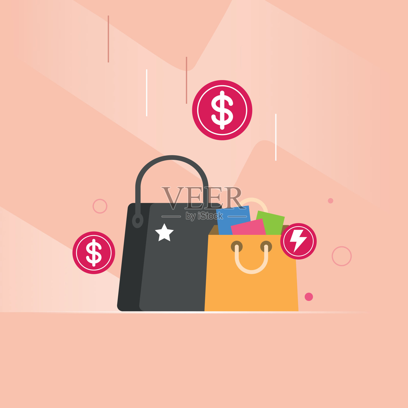 互联网收入概念，在线收入，现代矢量插图插画图片素材