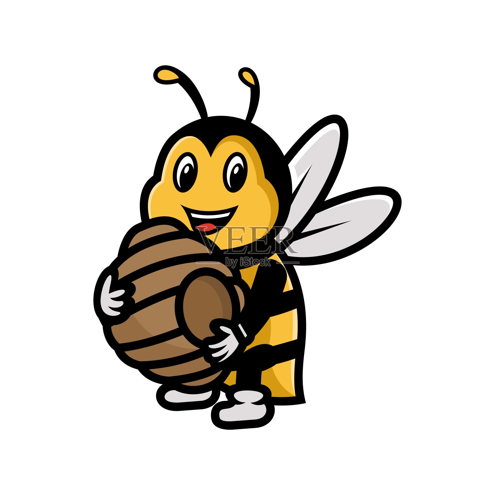 矢量插图蜜露吉祥物卡通风格。插画图片素材