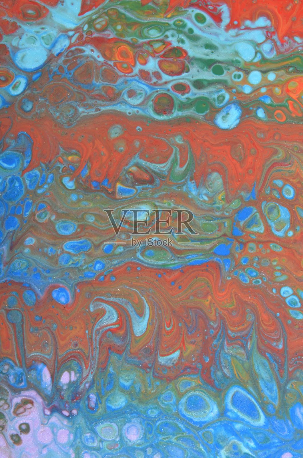 抽象艺术背景与五颜六色的细胞照片摄影图片