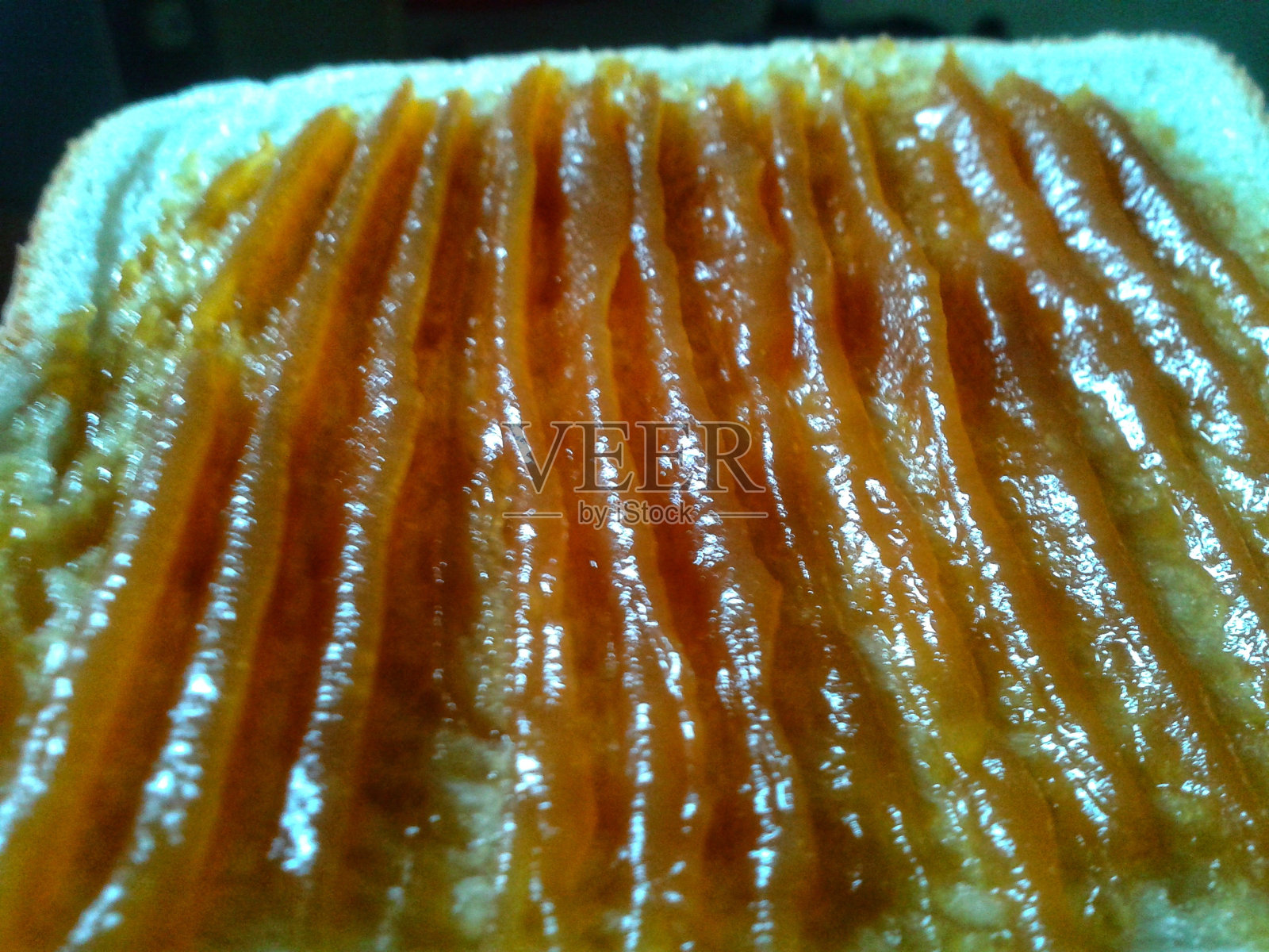 卡雅涂在面包上照片摄影图片