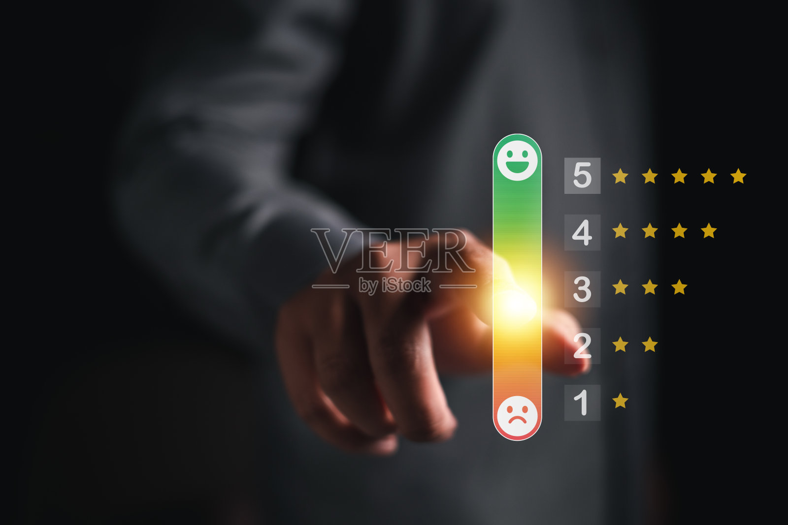 顾客对服务的评价是三票五票。用户对在线应用程序的服务体验进行评分，供客户评论。照片摄影图片