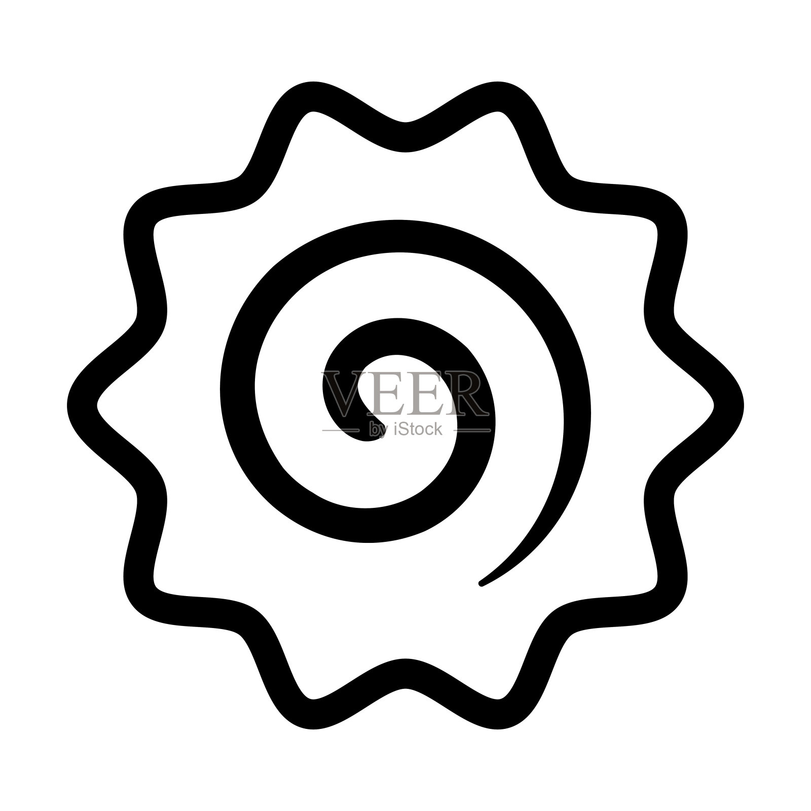 带漩涡的鱼饼。插画图片素材