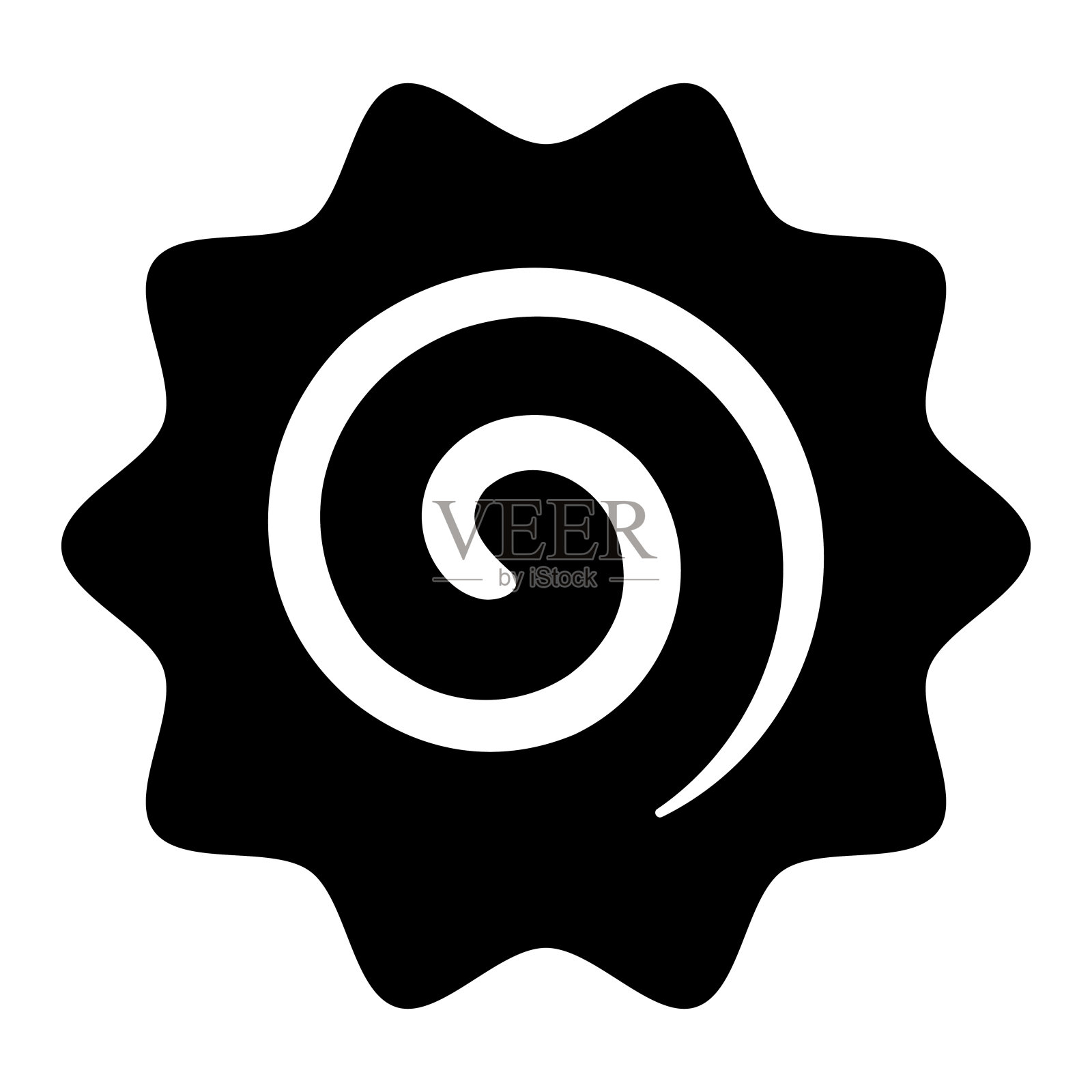 鱼饼与漩涡轮廓。插画图片素材