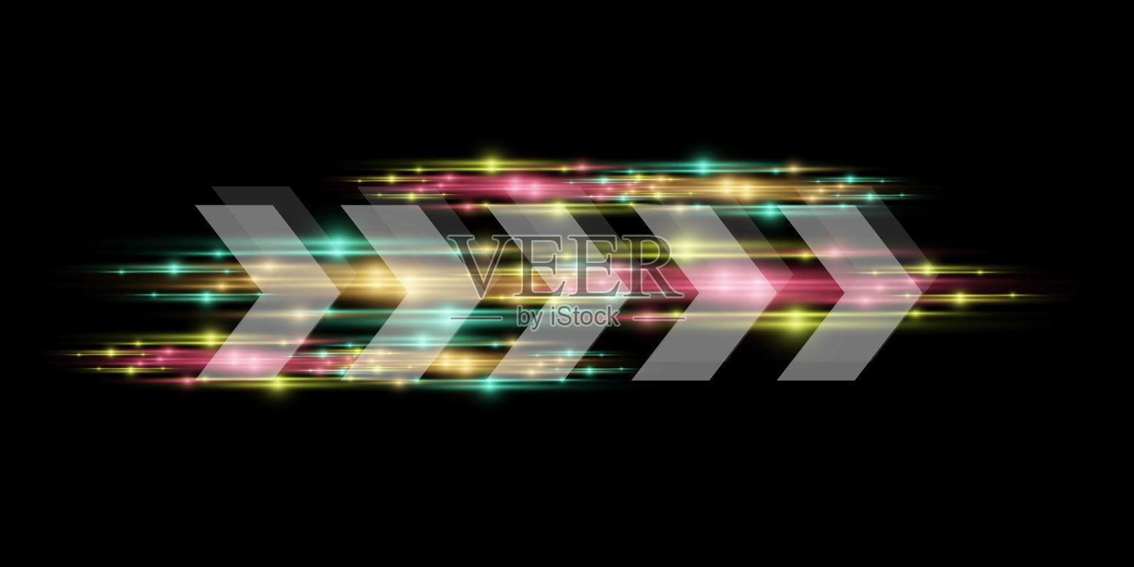 高速移动的现代抽象箭头。插画图片素材