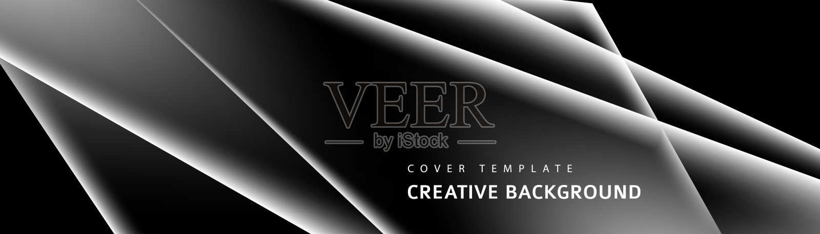 抽象的黑色，白色和灰色三角形叠加层的背景。现代风格。可用于广告、海报、模板、商务演示。向量插画图片素材