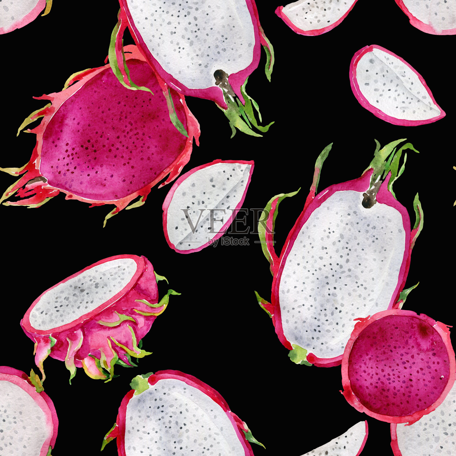 水果无缝花纹插画图片素材