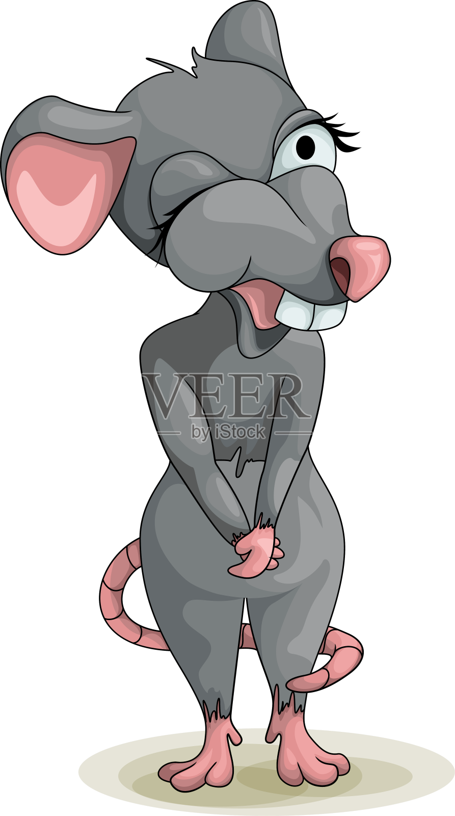 形象的灰色老鼠卡通风格第10集设计元素图片