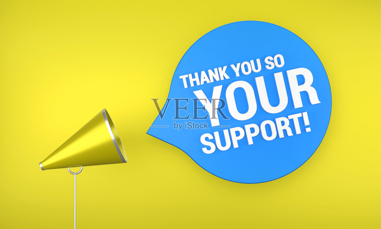 扩音器和商业客户信息的语音泡沫。照片摄影图片