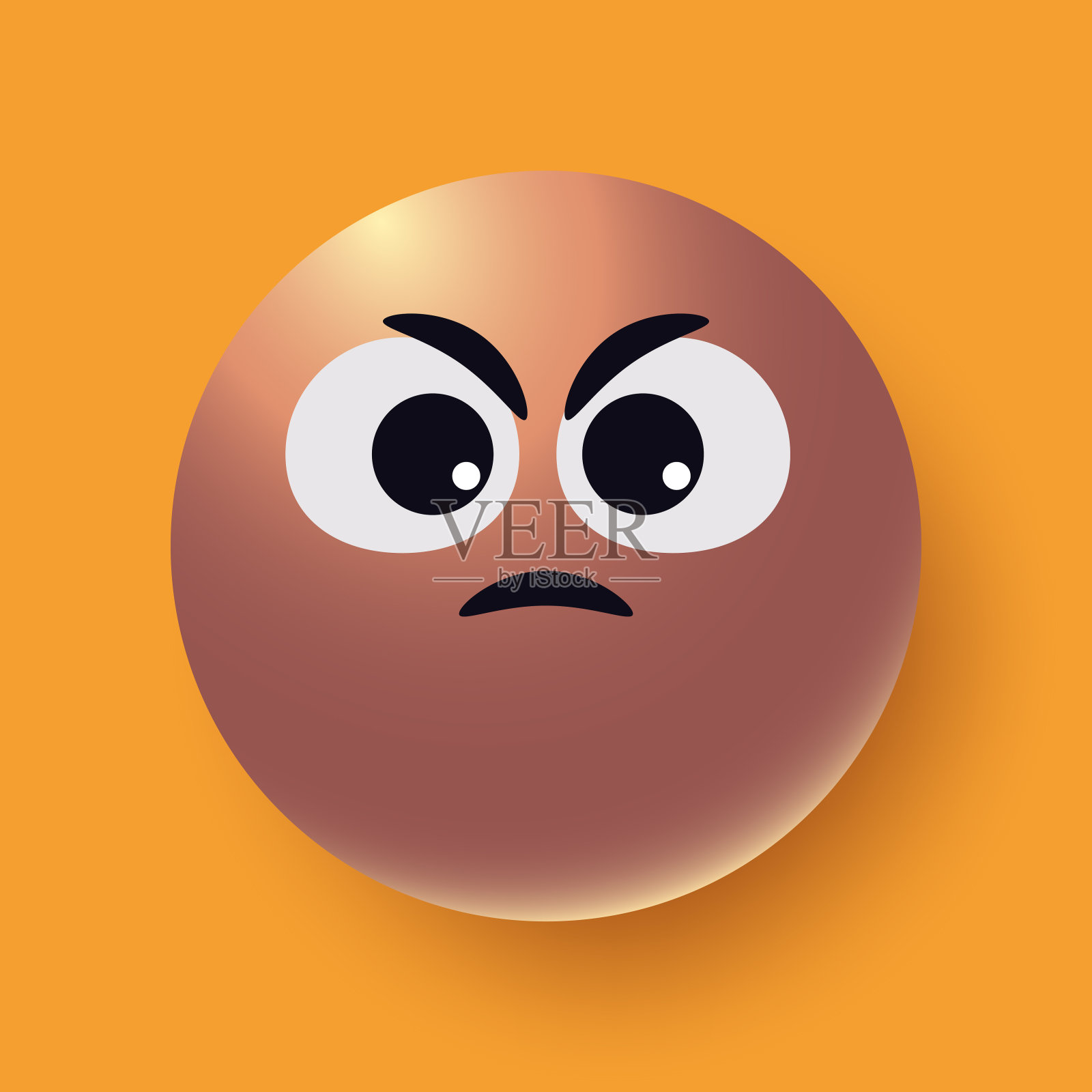 愤怒和沮丧的表情插画图片素材