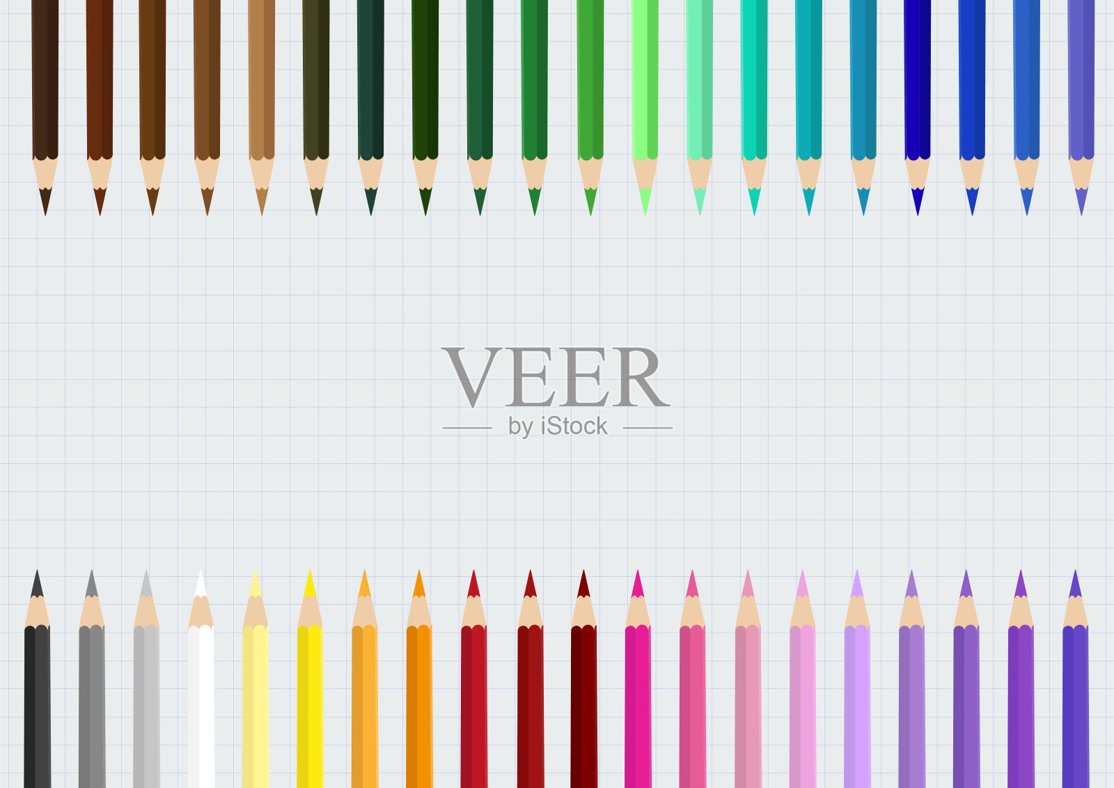 学校的彩色铅笔。油漆。画画。颜色插画图片素材