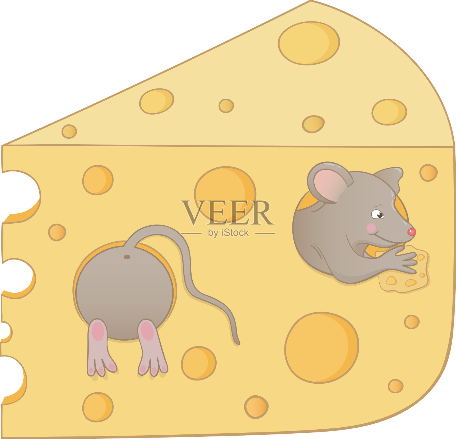 图形与小老鼠和插画图片素材