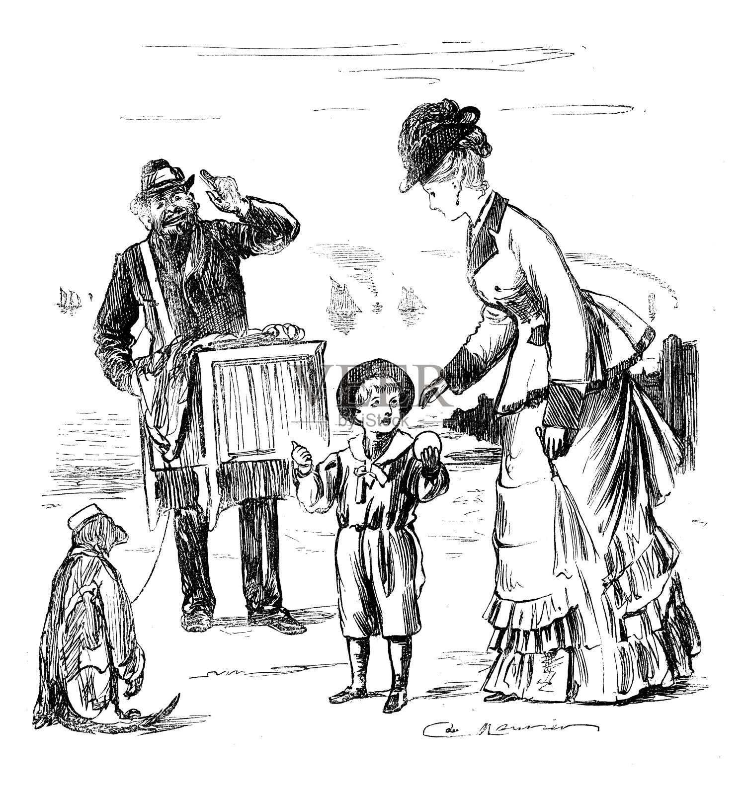 英国讽刺漫画插画图片素材