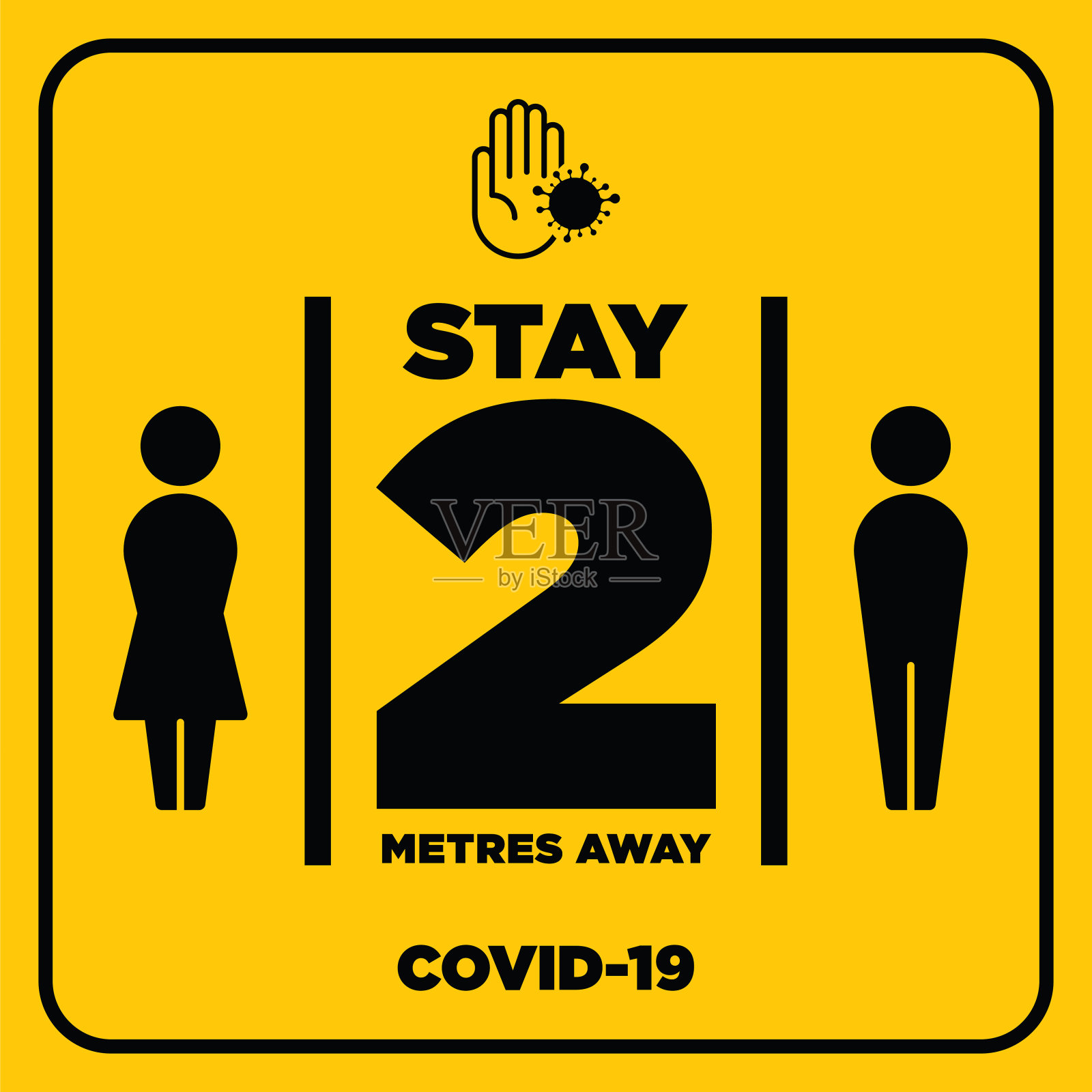 社会距离。冠状病毒暴发流感作为危险流感毒株病例作为大流行概念横幅平面风格插图股票插图插画图片素材