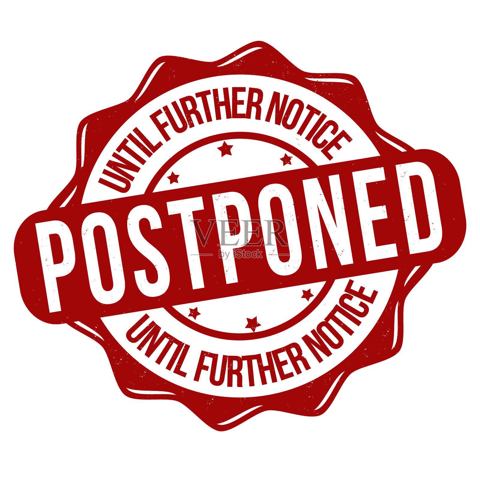 延期的垃圾橡皮图章插画图片素材