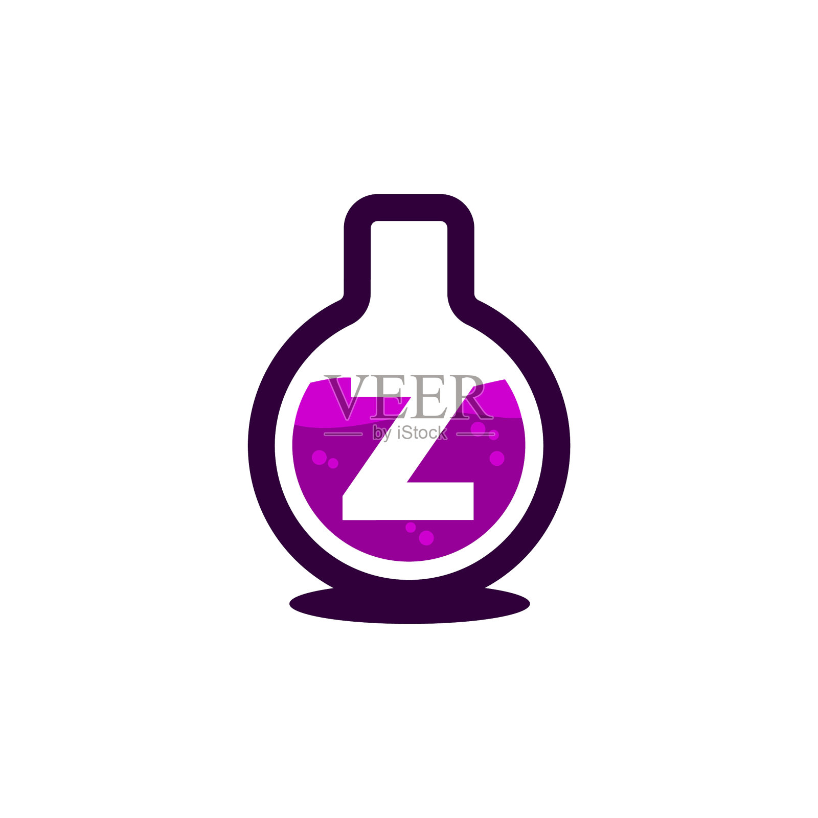 实验室玻璃颜色图标字母z插画图片素材