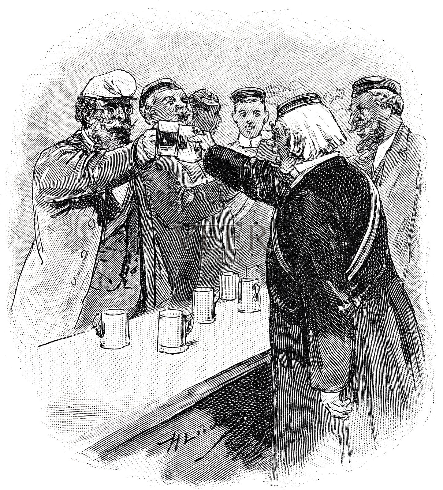 庆祝活动，大学周年庆，学生派对，Kommers插画图片素材