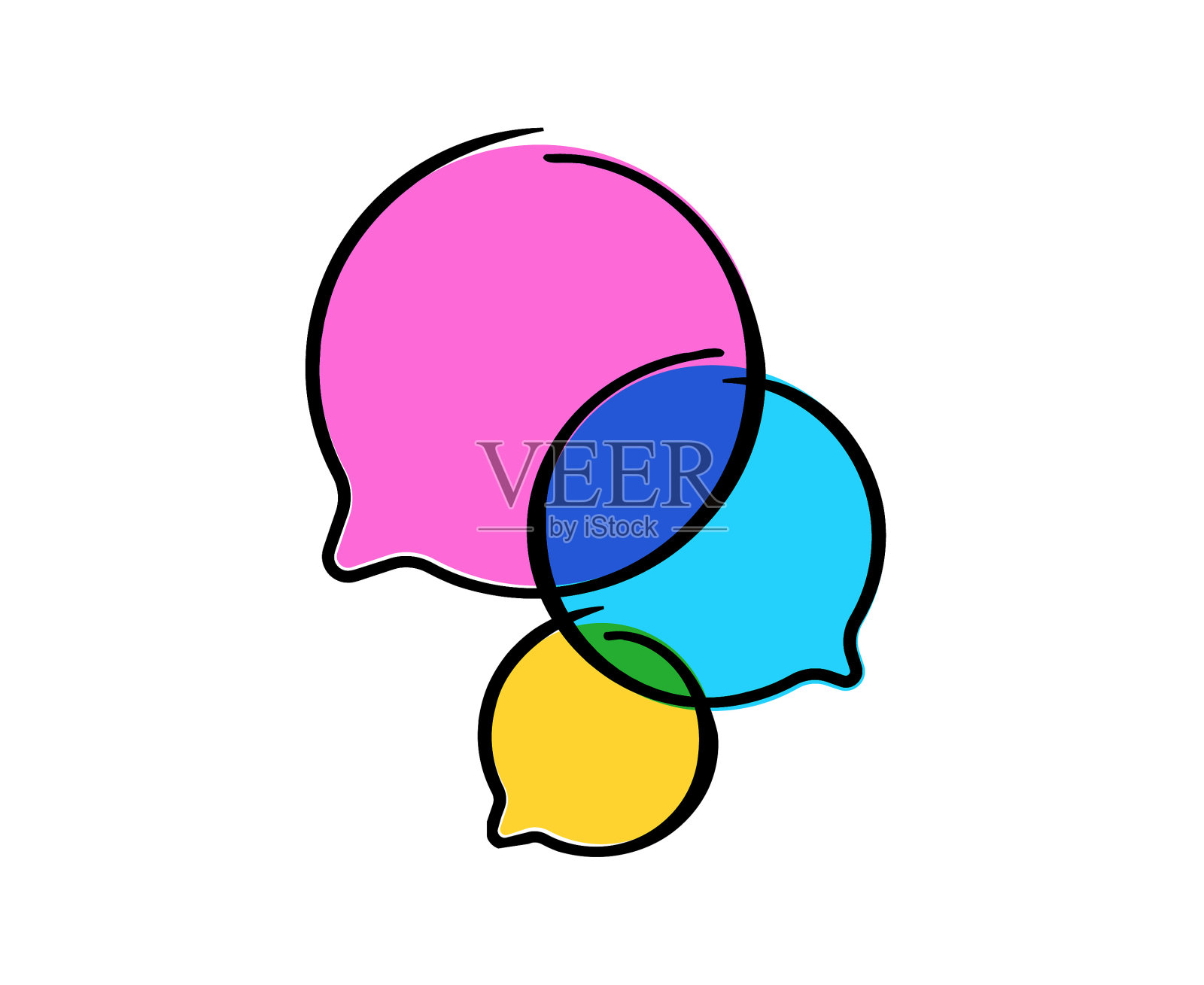 在线信息对话框插画图片素材