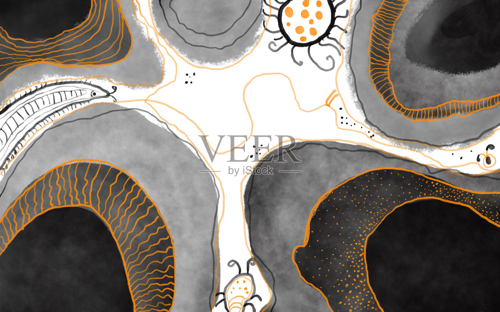 抽象的背景——艺术。自然的奢侈品。风格融合了大理石的漩涡或玛瑙的波纹。非常漂亮的黄色和块漆加上金粉插画图片素材
