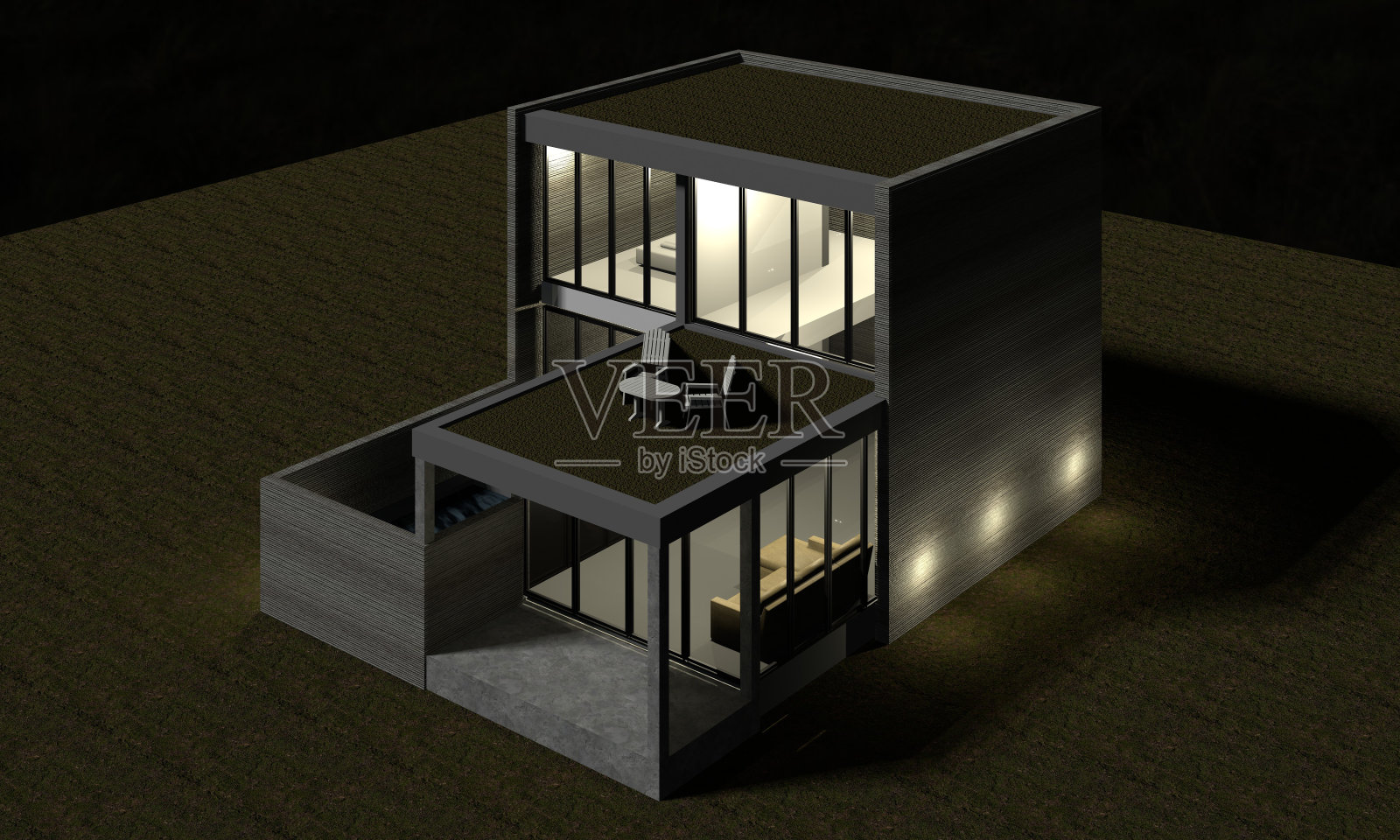 住宅项目的三维插图照片摄影图片