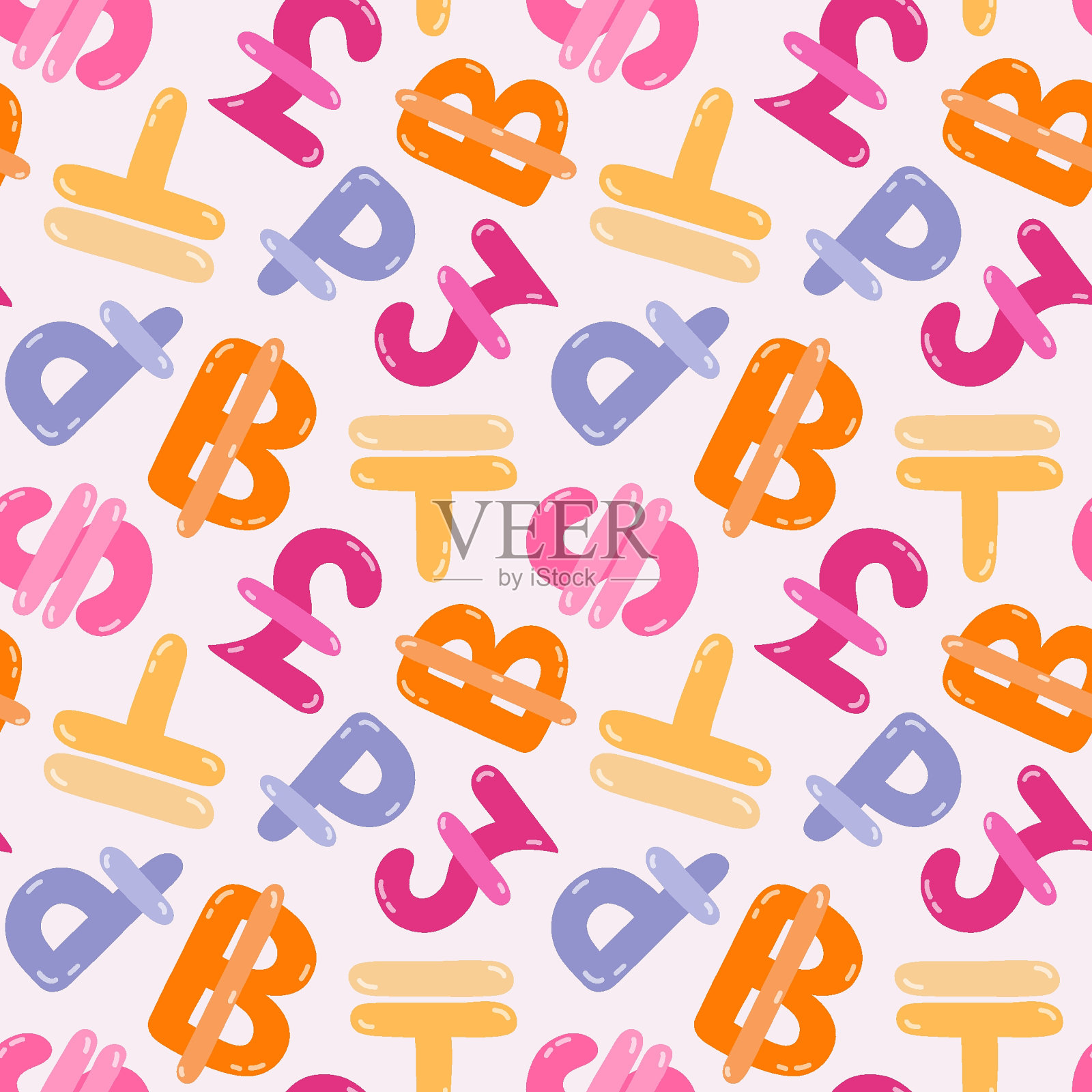 俏皮的简单无缝图案与不同的国际货币符号。明亮的背景与手绘涂鸦的钱在天真风格的包装纸，背景，织物，剪贴簿。插画图片素材