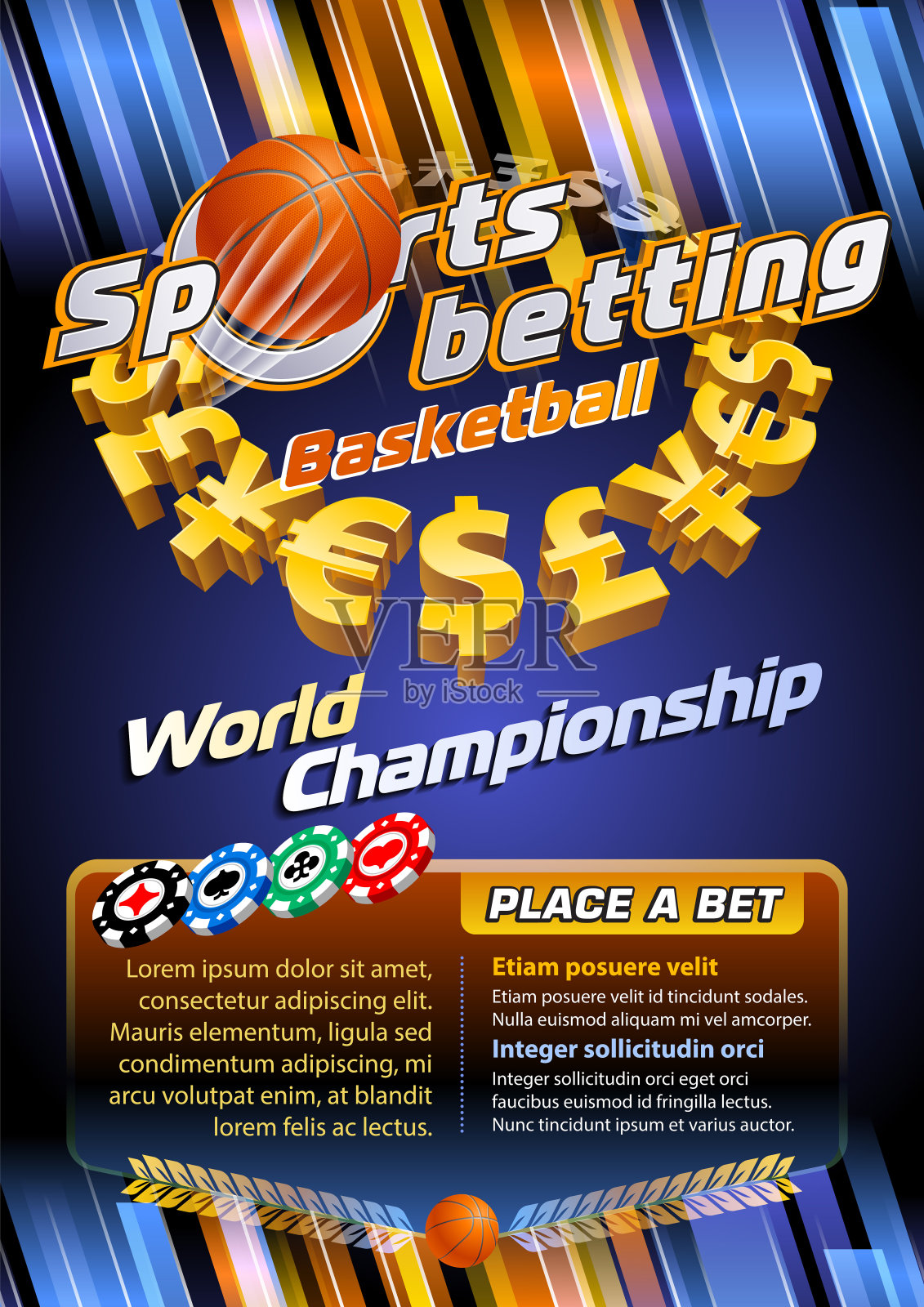 体育博彩篮球插画图片素材