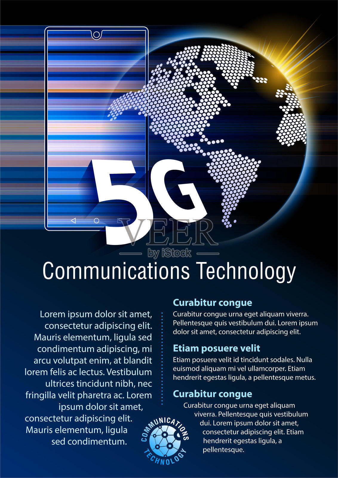 智能手机，通讯技术插画图片素材