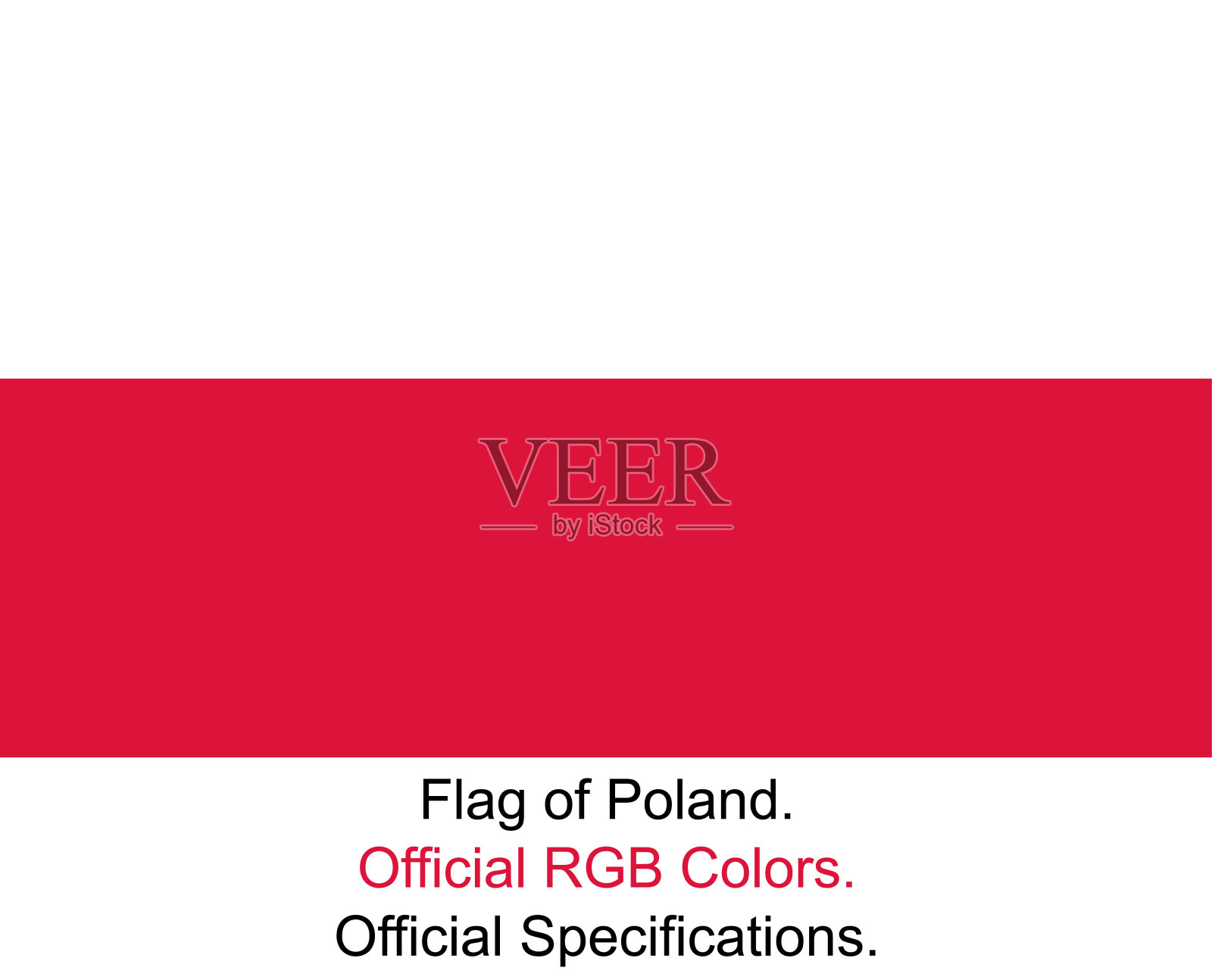 波兰国旗(官方RGB颜色，官方规格)插画图片素材