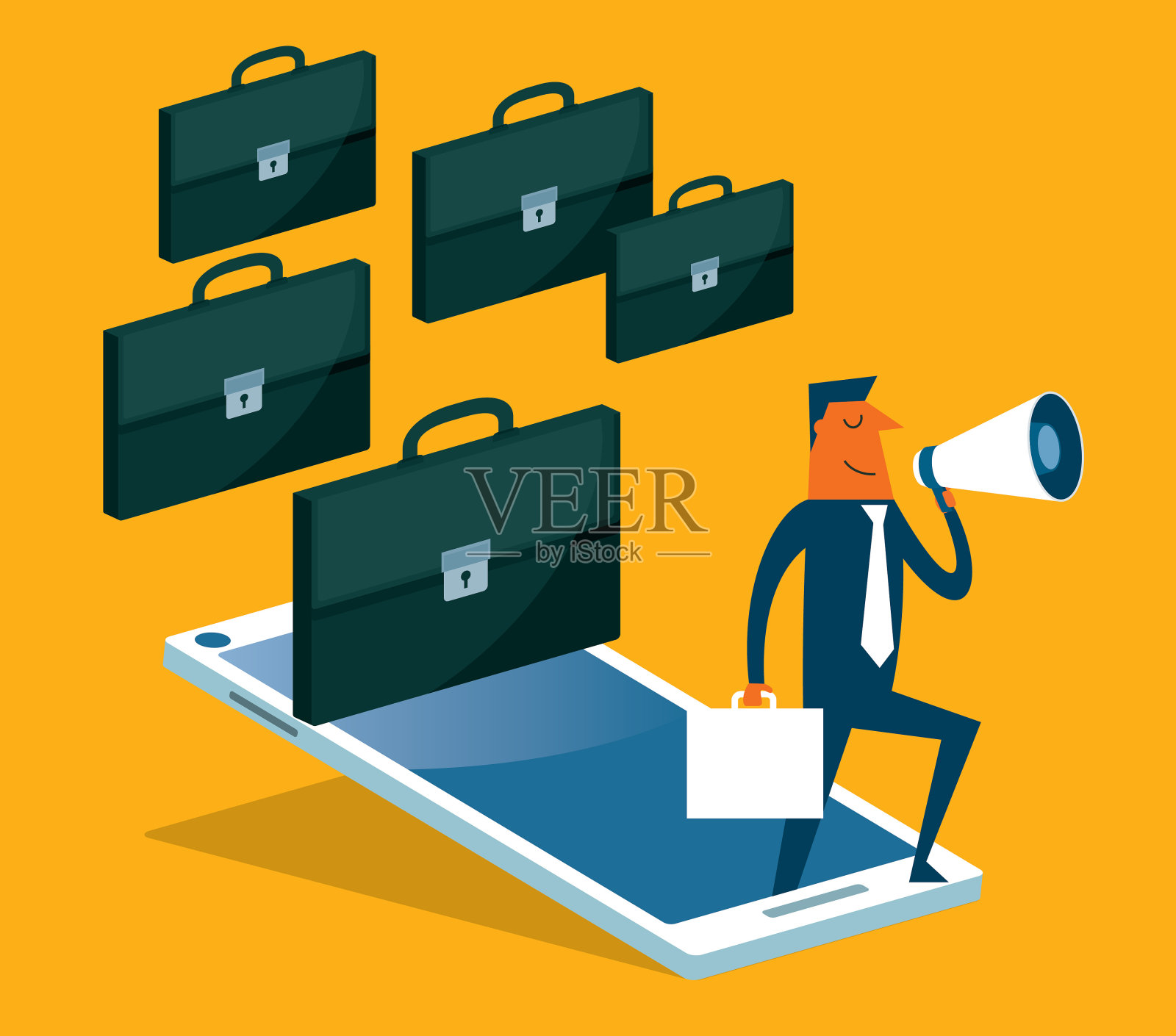 商人——工作插画图片素材