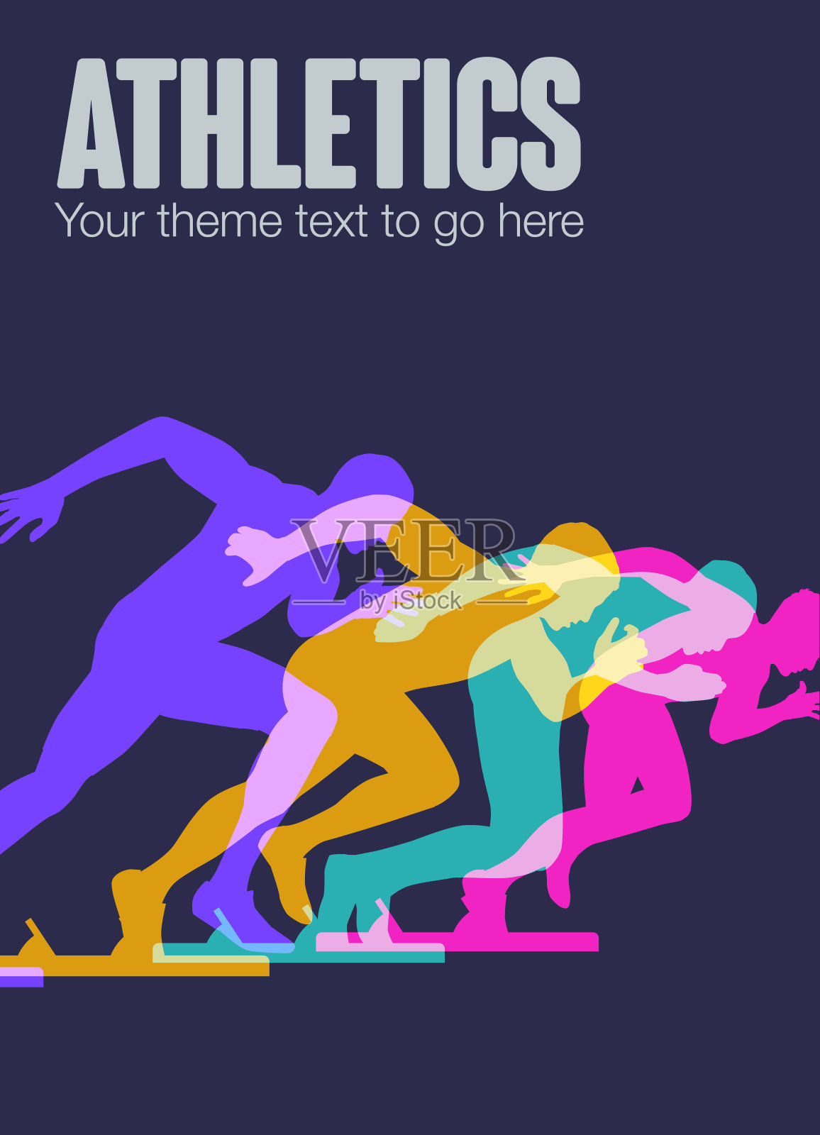 田径比赛海报插画图片素材