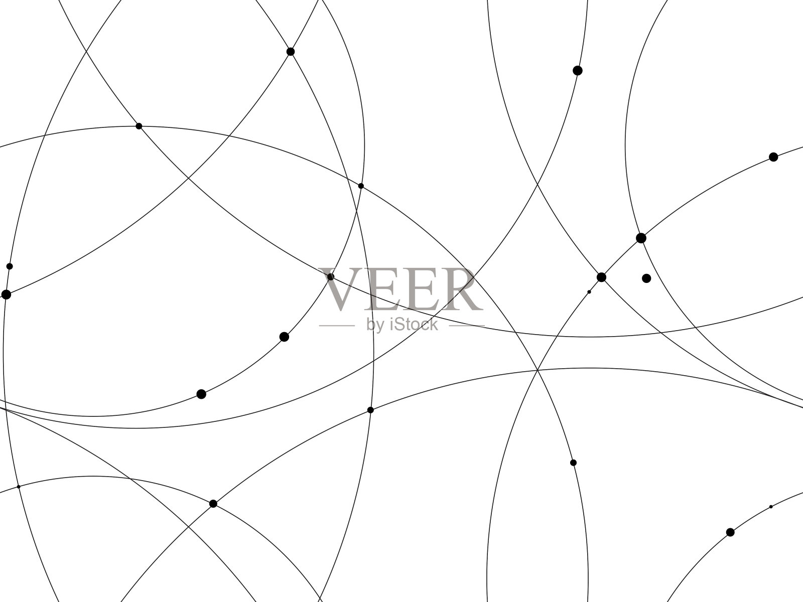 无缝圆形连接插画图片素材