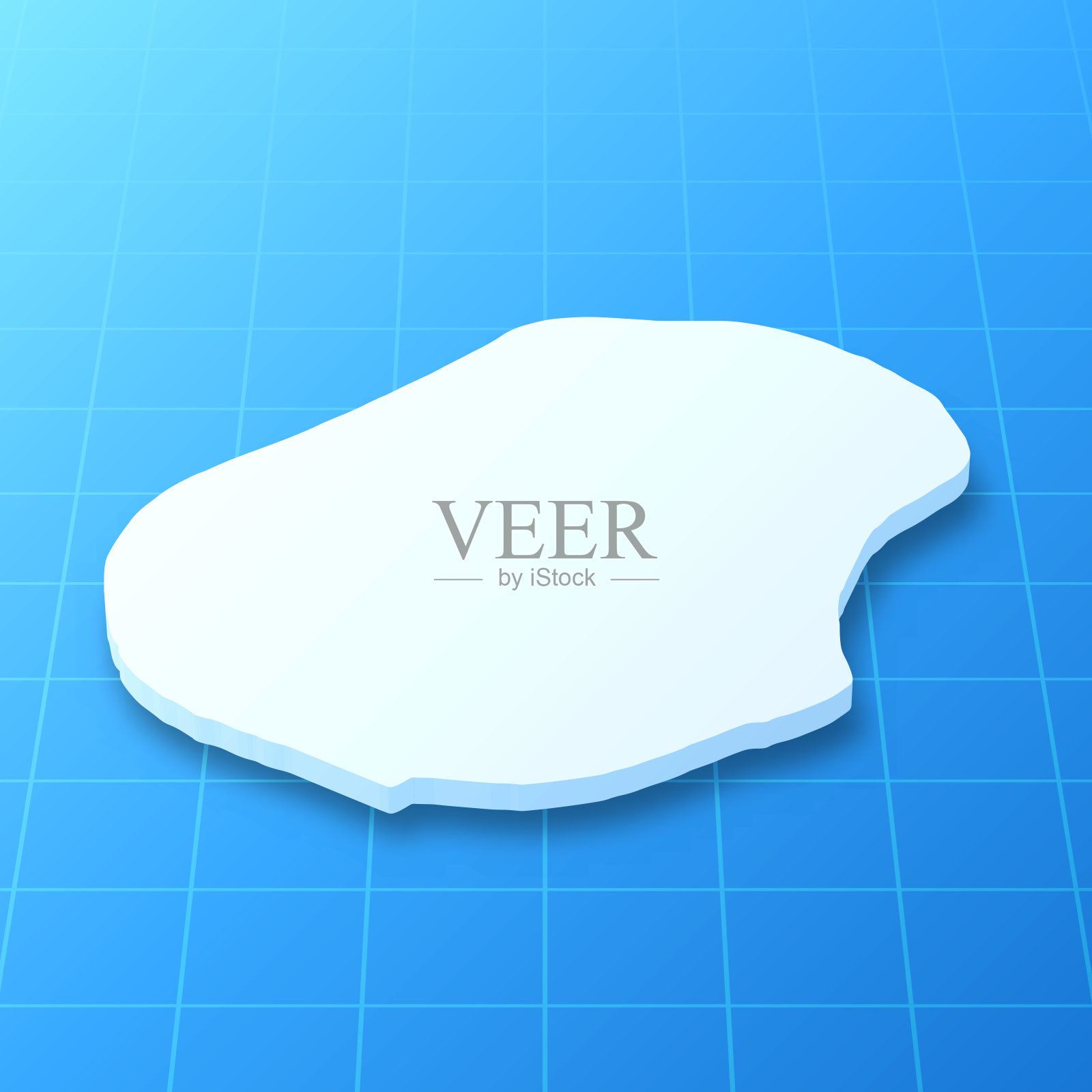 瑙鲁3D地图上的蓝色背景设计元素图片