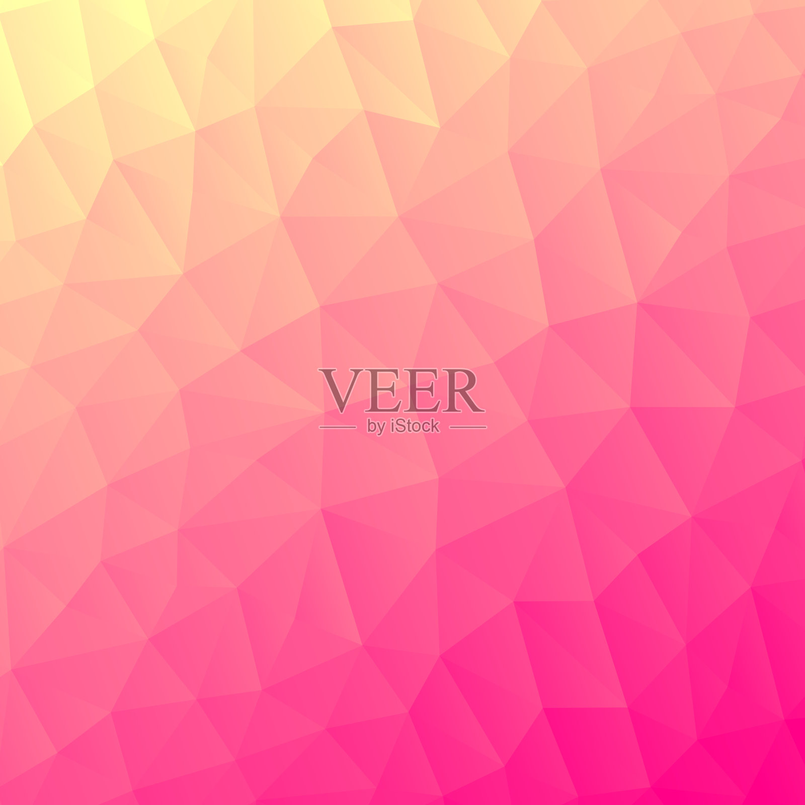 多边形镶嵌与粉红色渐变-抽象几何背景-低多边形插画图片素材