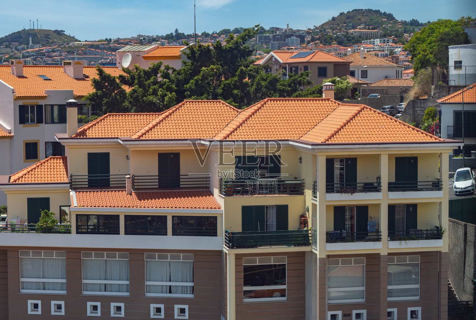 马德拉岛上丰沙尔市的风景照片摄影图片