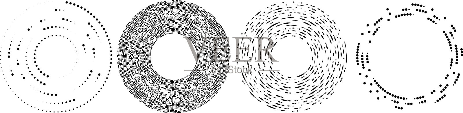 随机的圆圈，点，斑点和雀斑插画图片素材