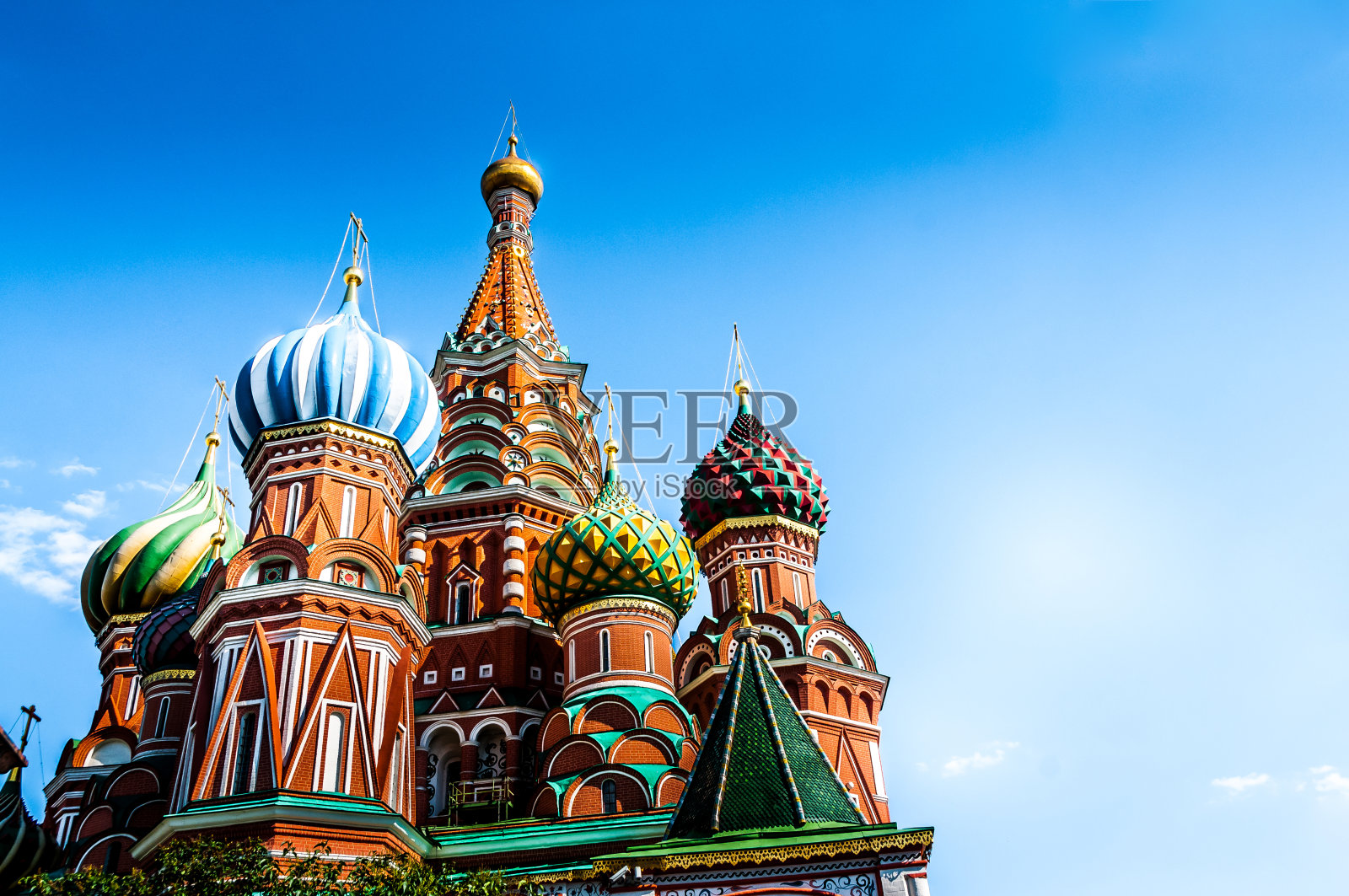 宏伟的圣巴西尔教堂塔，莫斯科，俄罗斯照片摄影图片