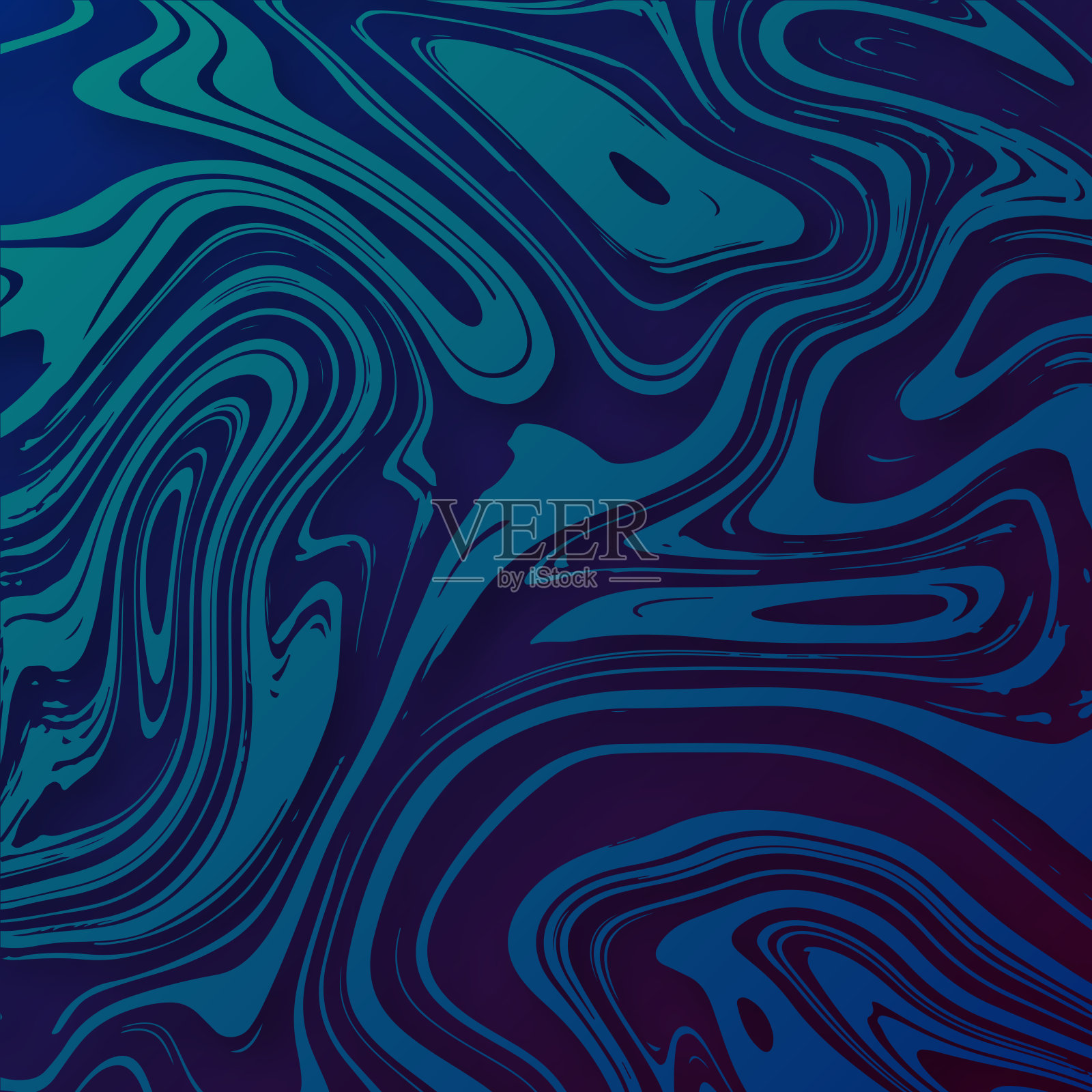 蓝色渐变的液体背景-时髦的设计插画图片素材