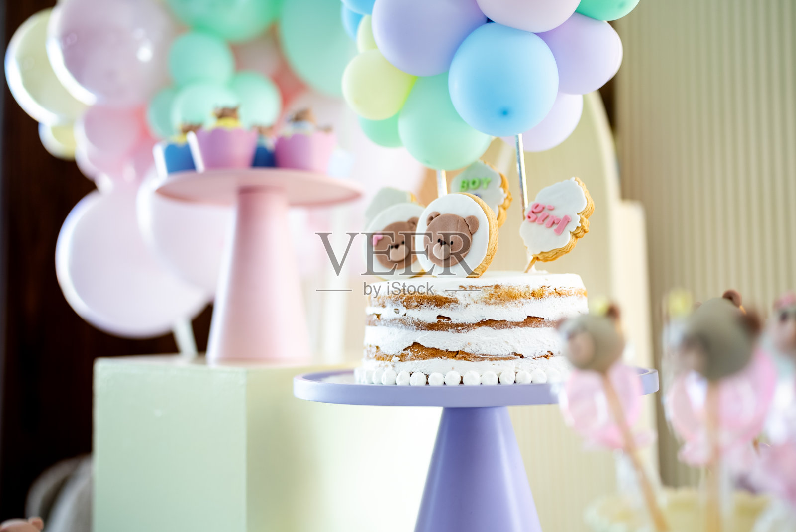 性别揭秘派对装饰照片摄影图片