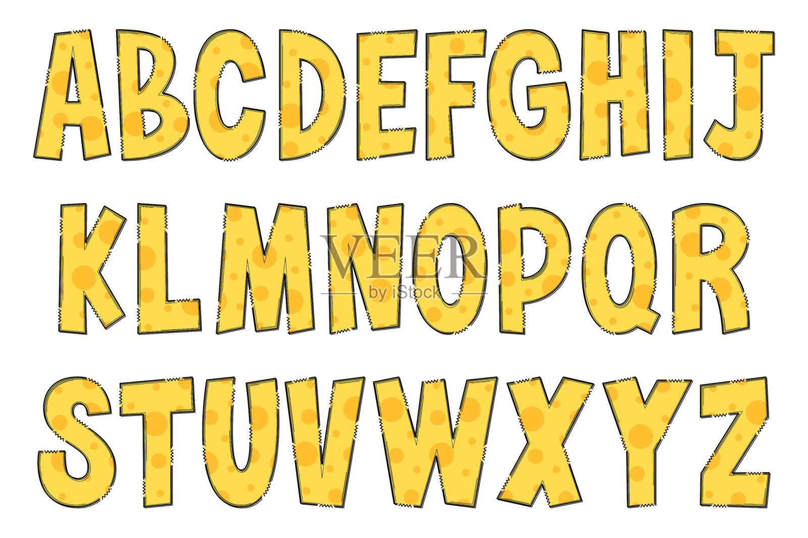 手工制作的奶酪信件。色彩创意艺术排版设计插画图片素材