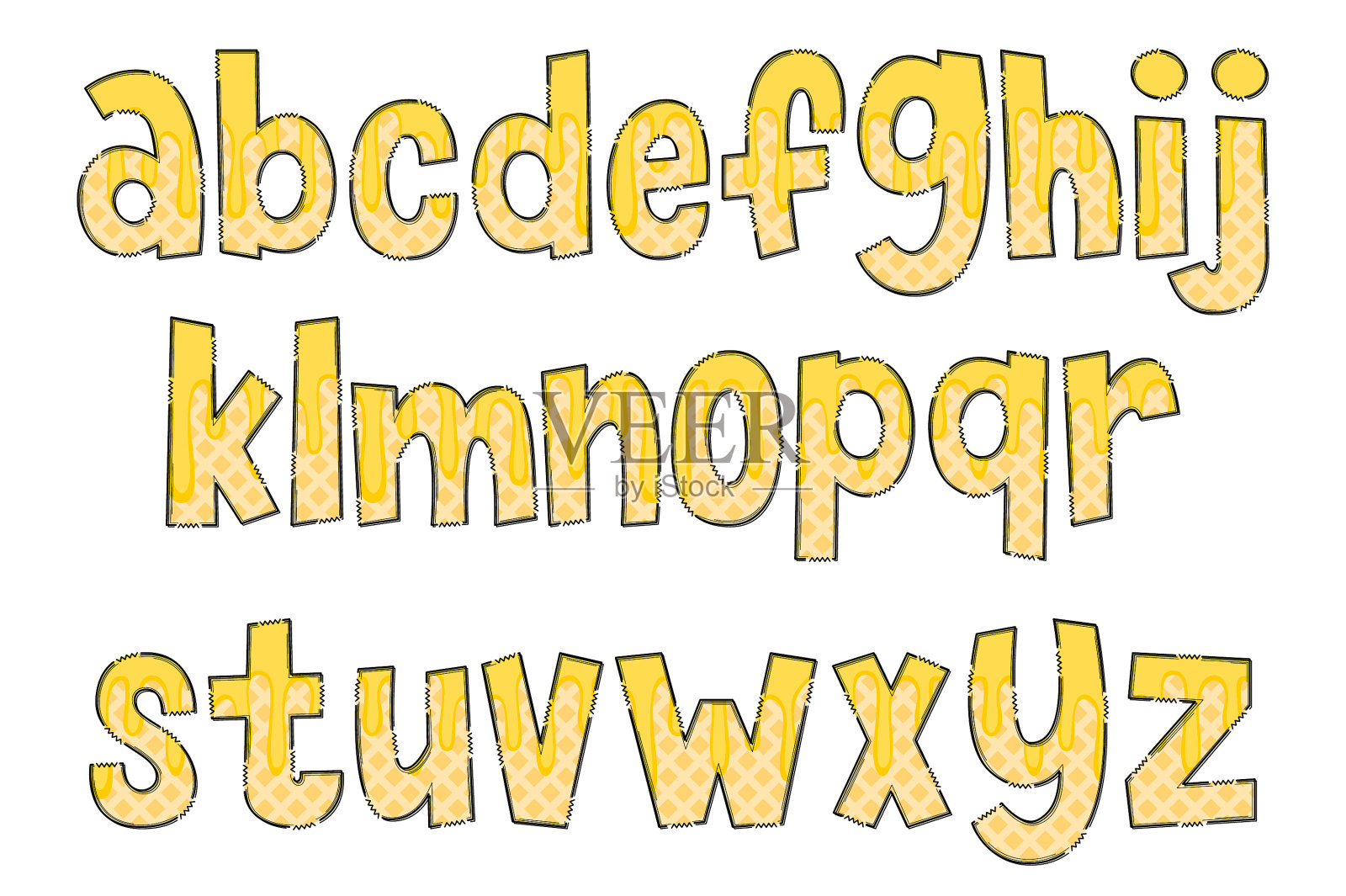 手工奶酪威化信。色彩创意艺术排版设计插画图片素材