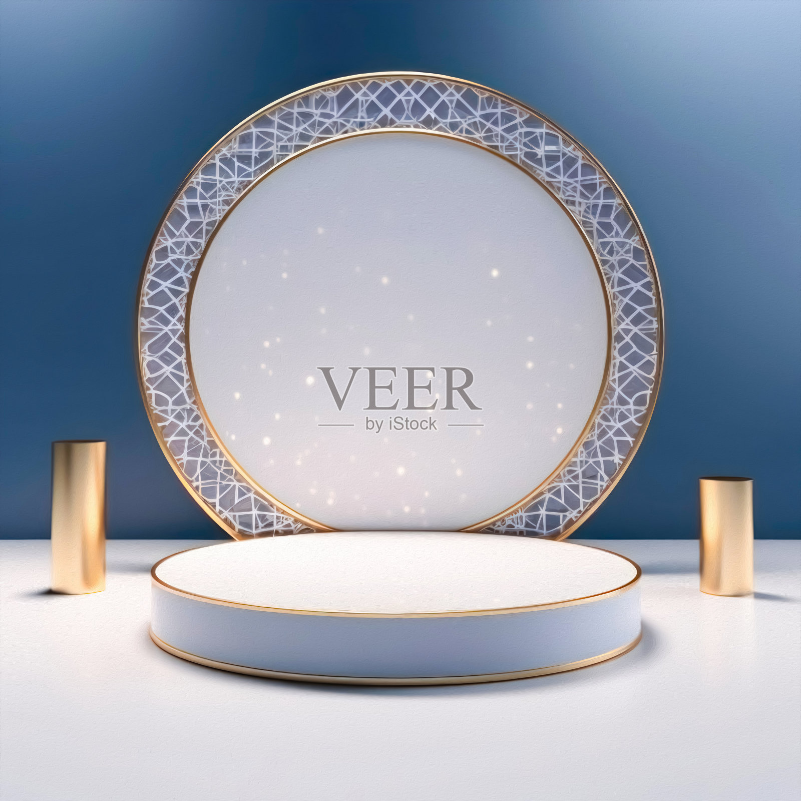 产品展示的讲台，伊斯兰背景照片摄影图片