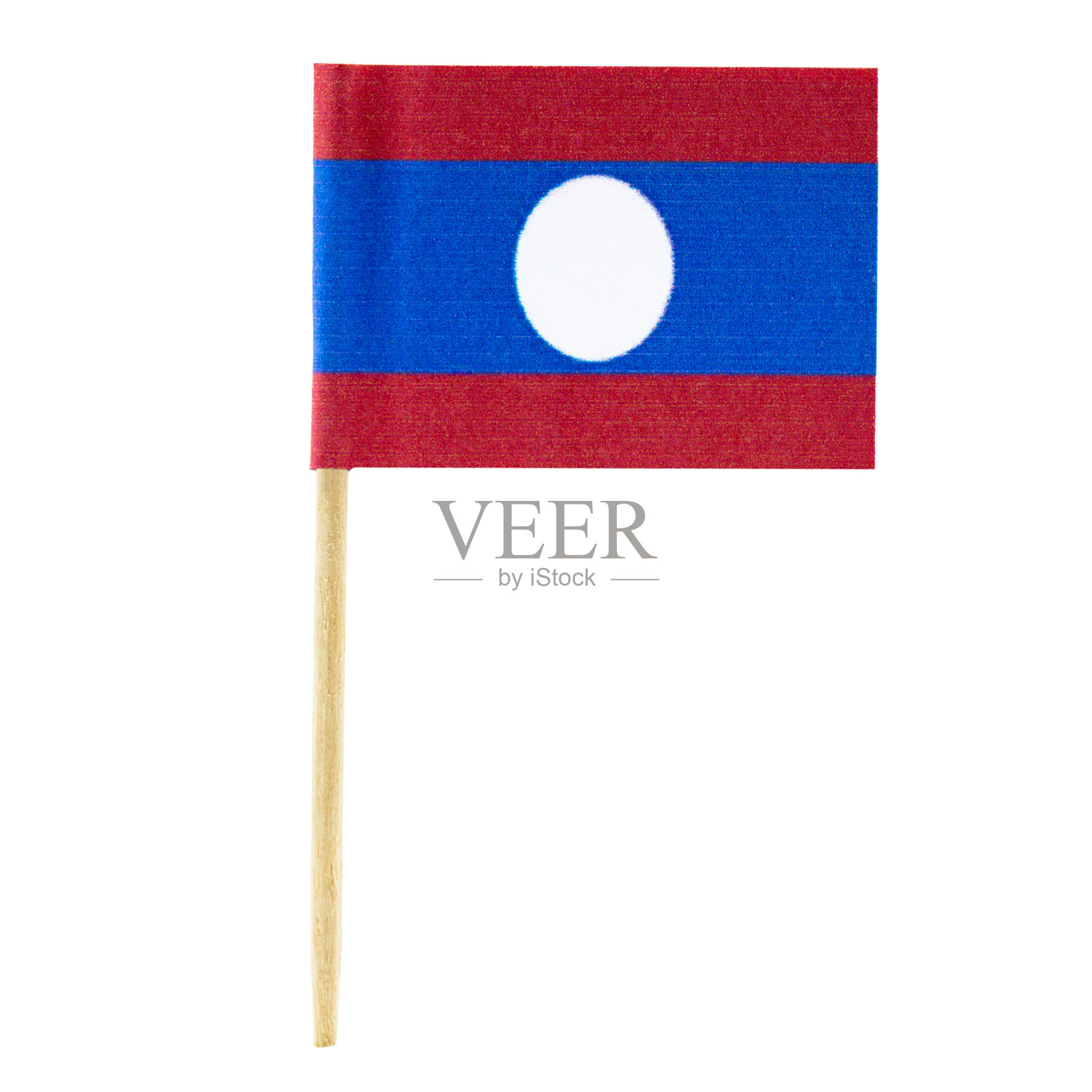 孤立的小国旗，老挝国家照片摄影图片
