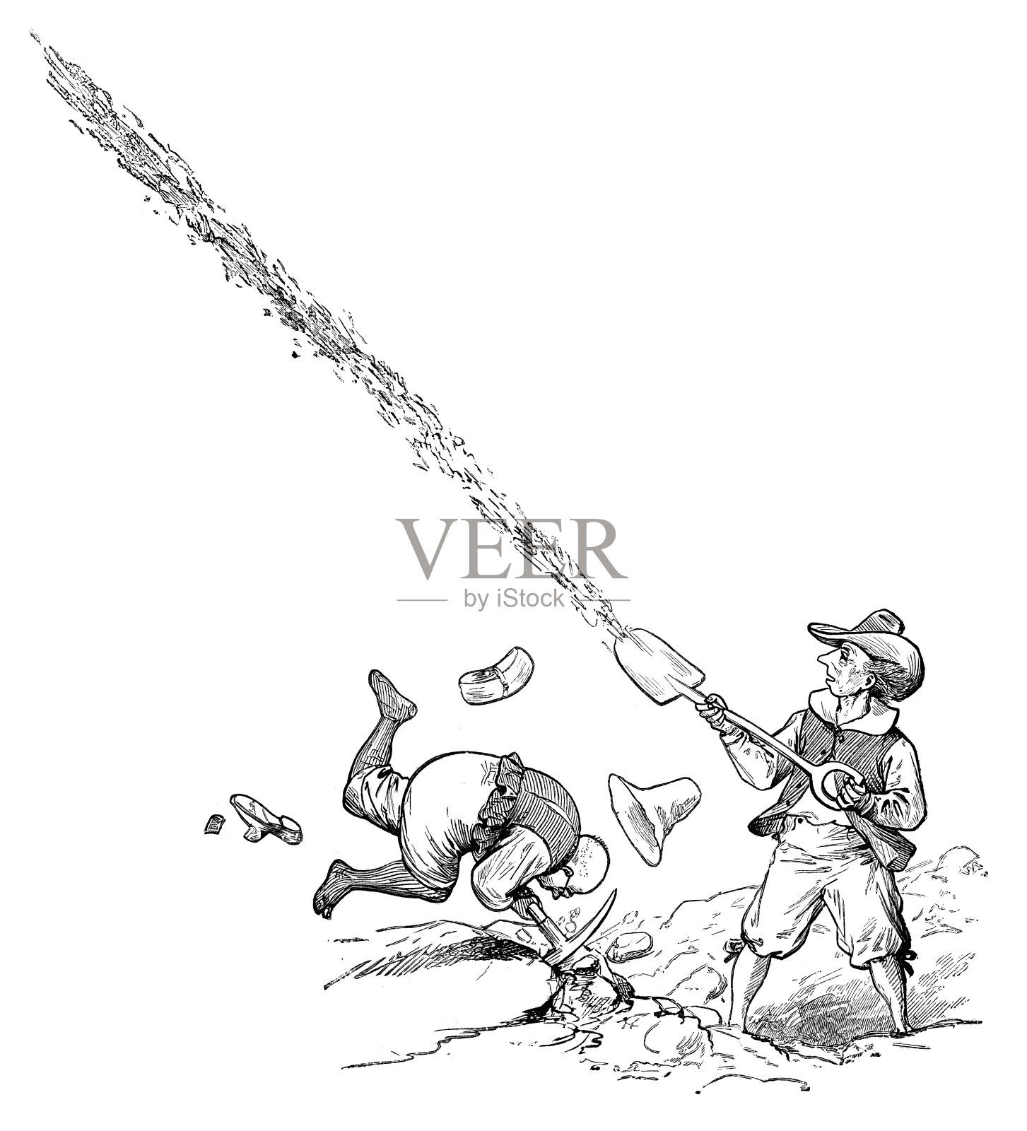 牛仔挖设计元素图片