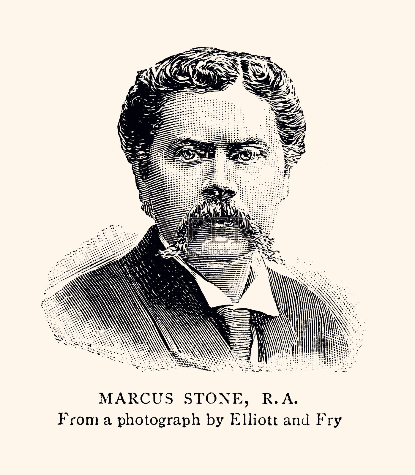 马库斯·斯通:英国画家(XXXL，细节丰富)插画图片素材