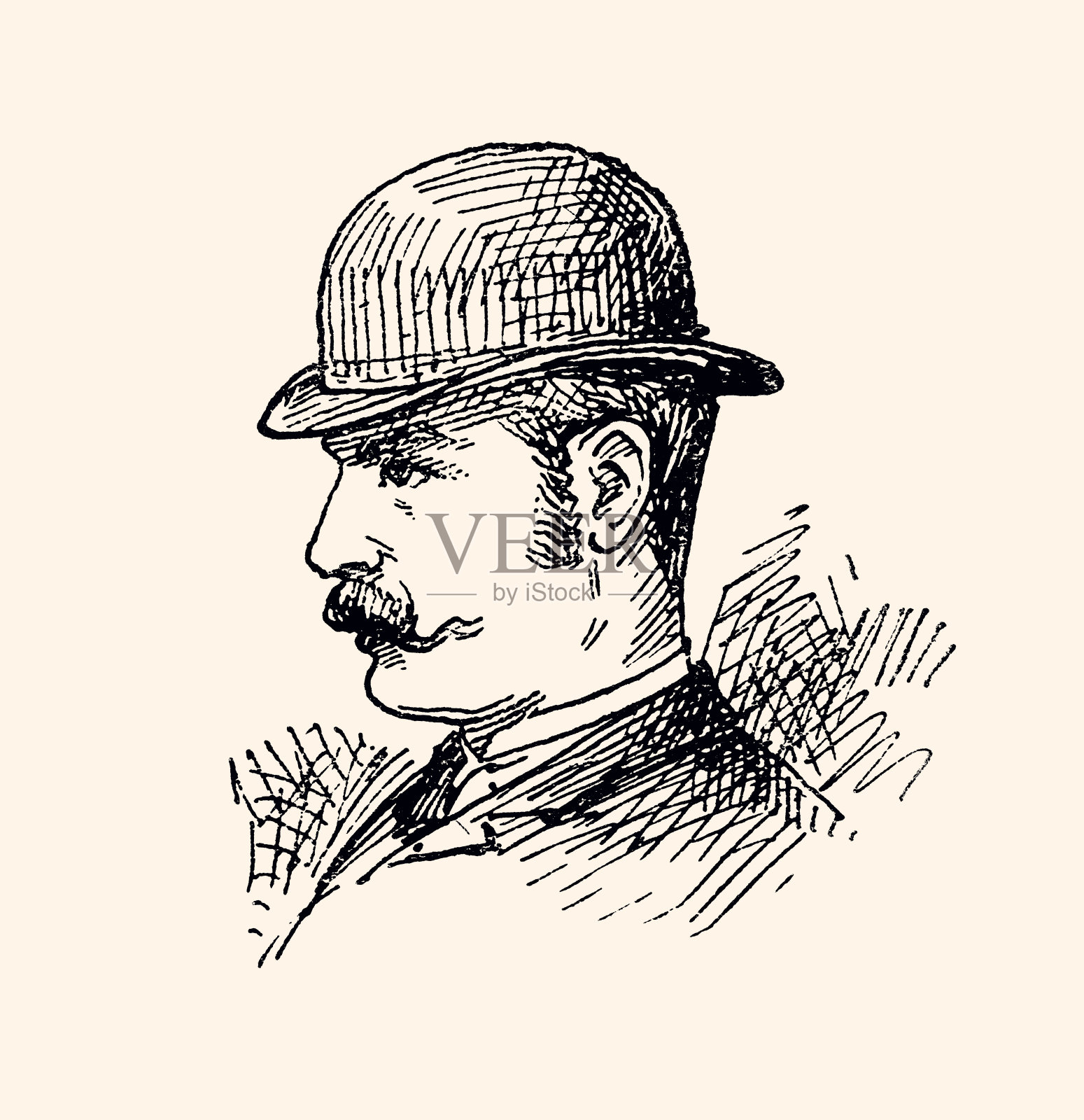 绅士的农民(XXXL)插画图片素材