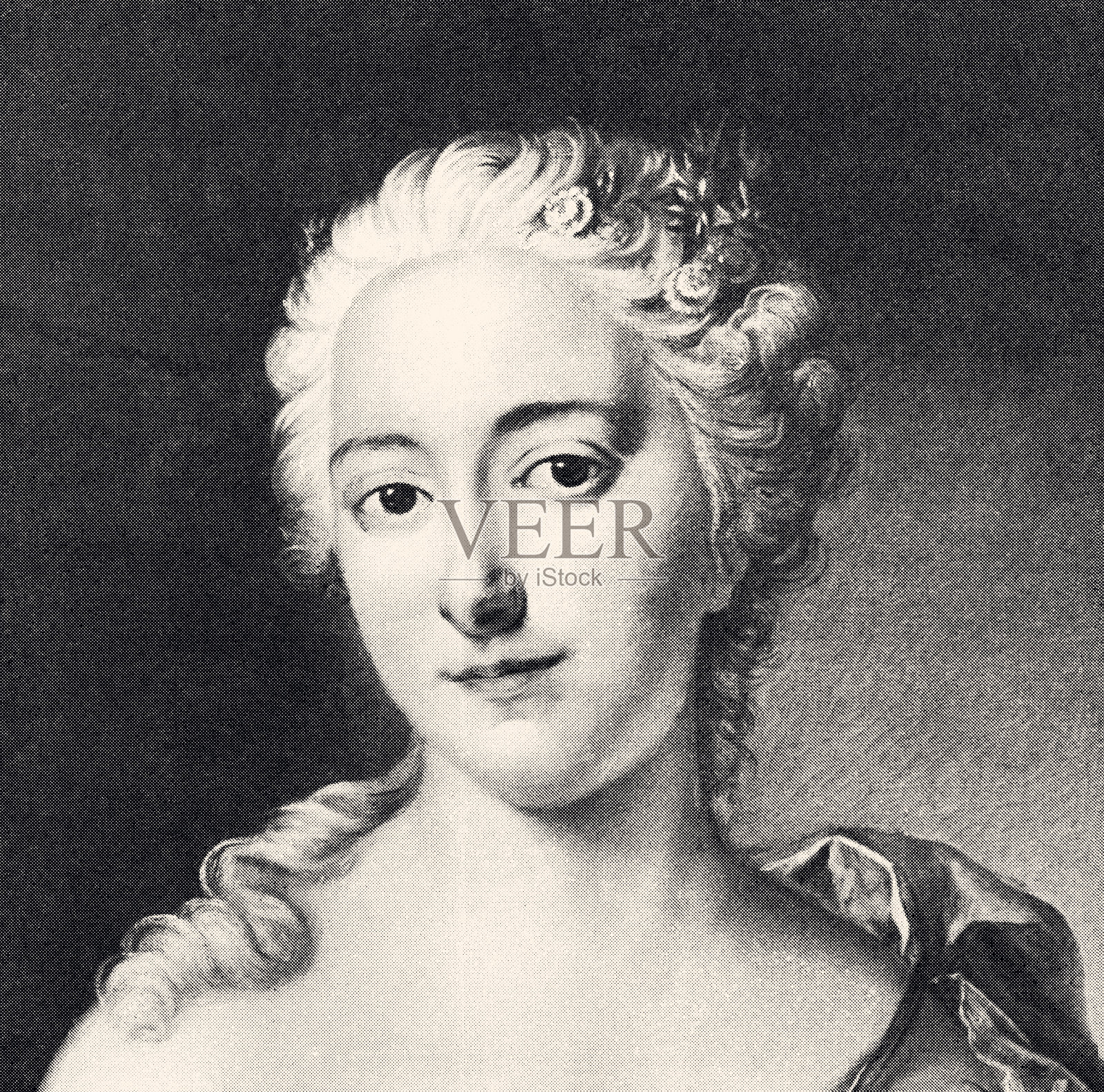 蓬帕杜夫人(XXXL有很多细节)插画图片素材