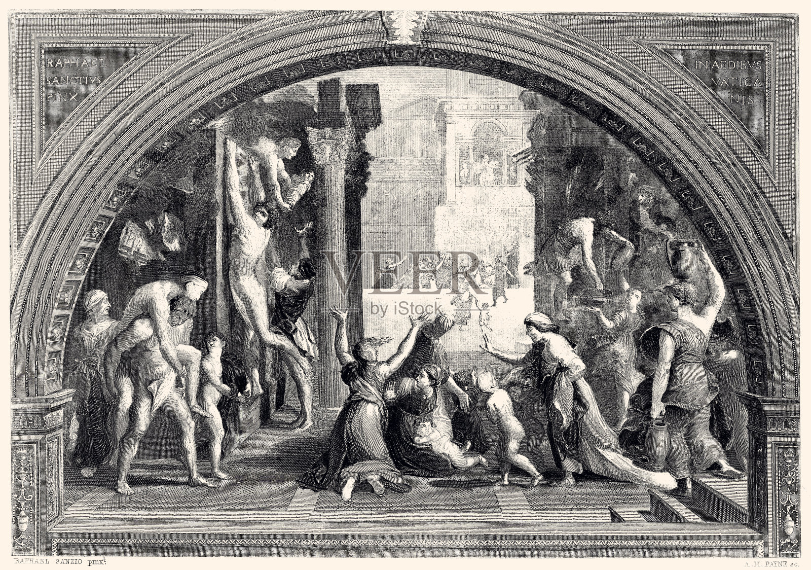 大火罗马(XXXL)插画图片素材