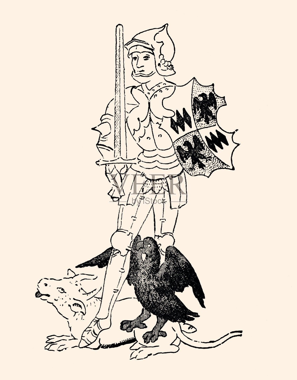 拥王者沃里克(xxxl)插画图片素材