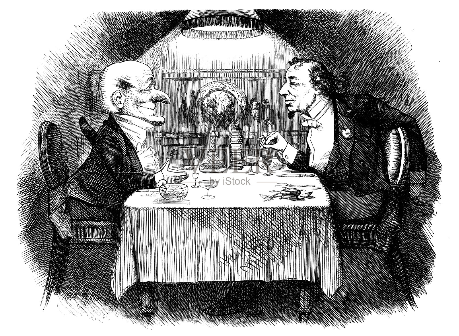 英国讽刺漫画插画图片素材